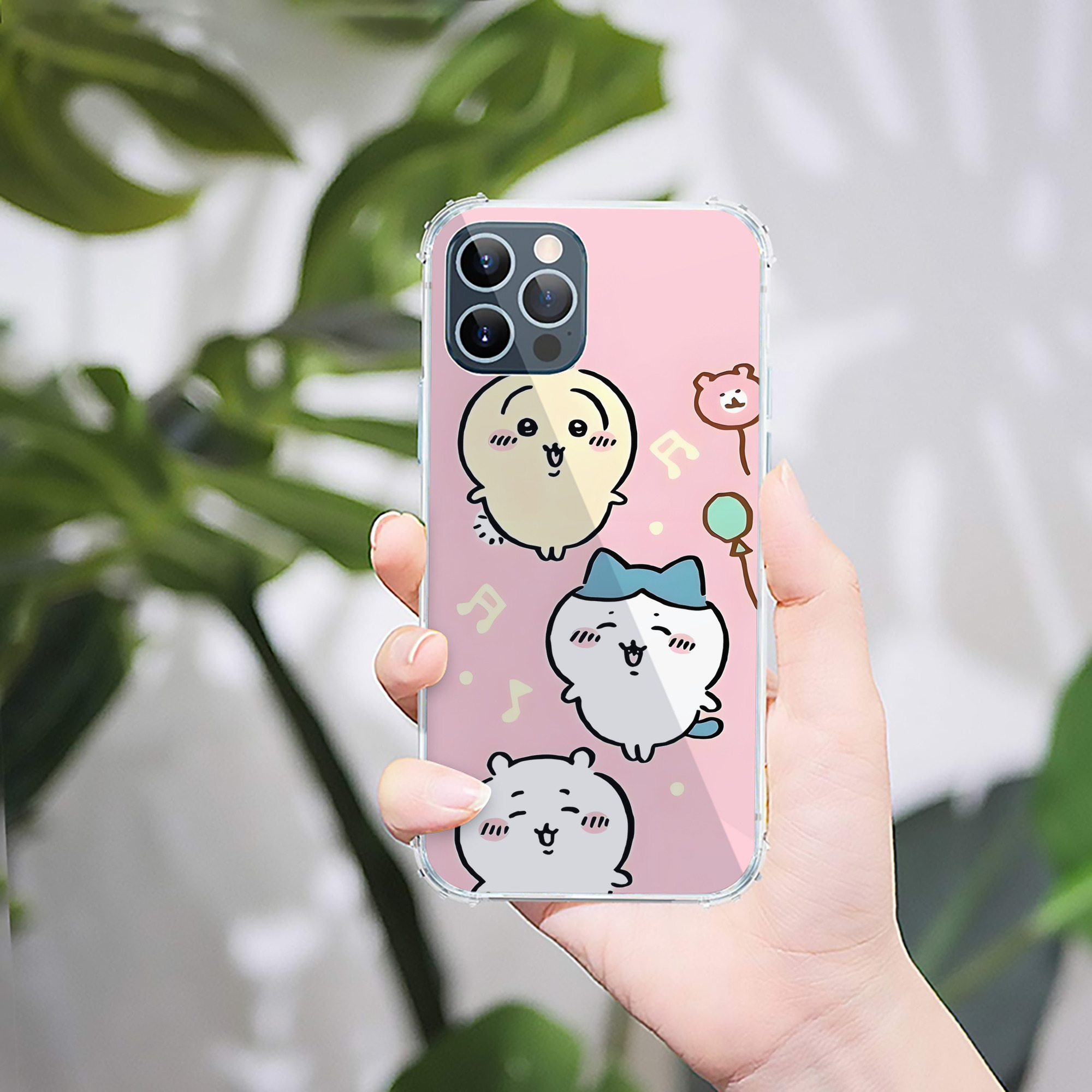 （画像用） ちいかわ Chii-kawa 【iPhone 12シリーズ対応】透明スマホケース（クリアソフトケース）